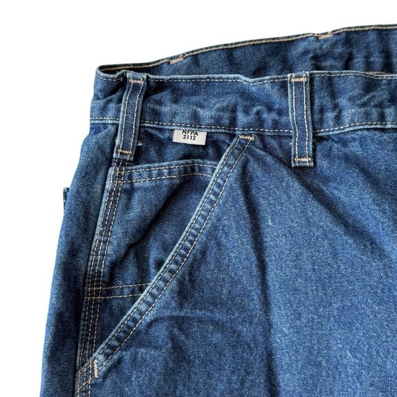 Carhartt Flame Resistant Carpenter Pants Jeans Mens Sz 32x34 FRB13-DNM NFPA 2112 - Picture 5 of 12